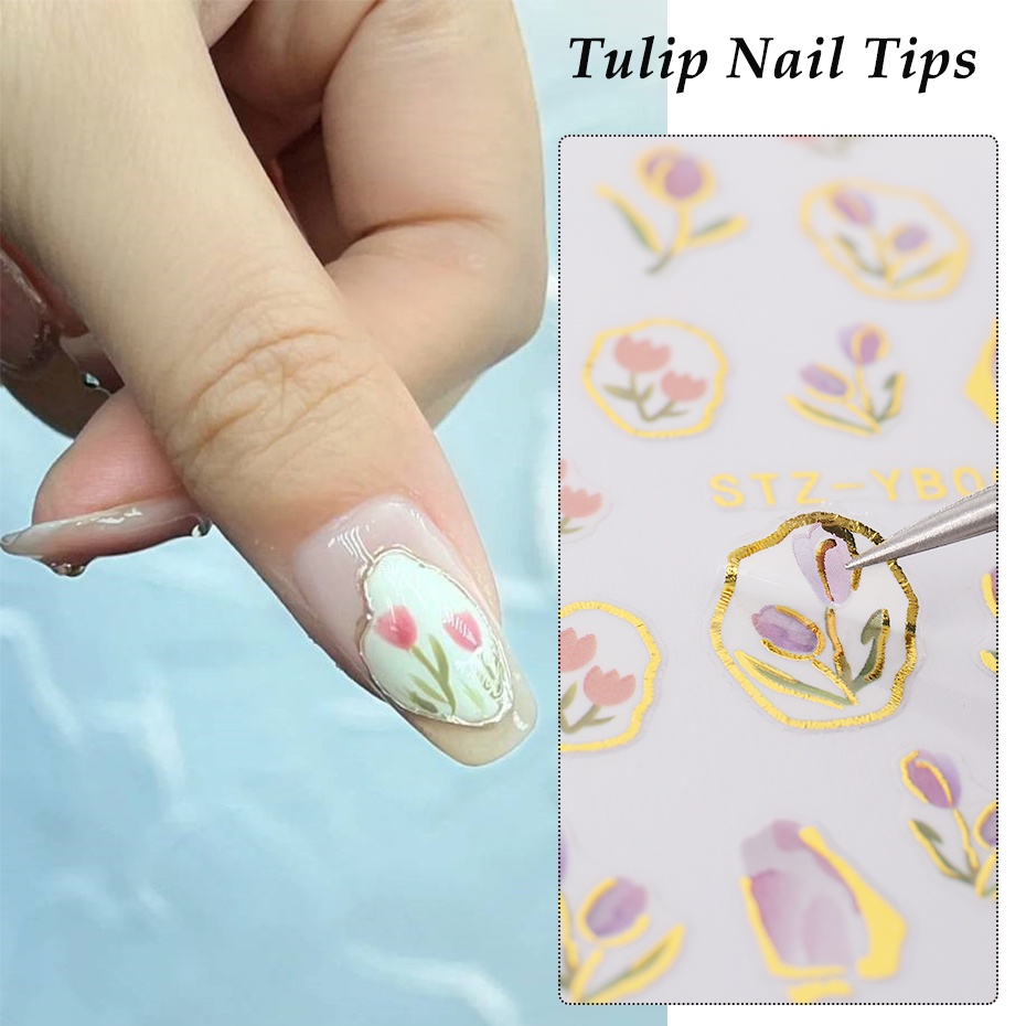 Hình dán móng tay STZPRONAIL họa tiết 3D trang trí xinh xắn dễ thương