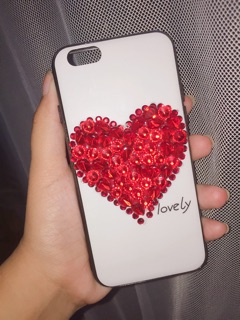 Ốp tim đá đỏ ip6/6s
