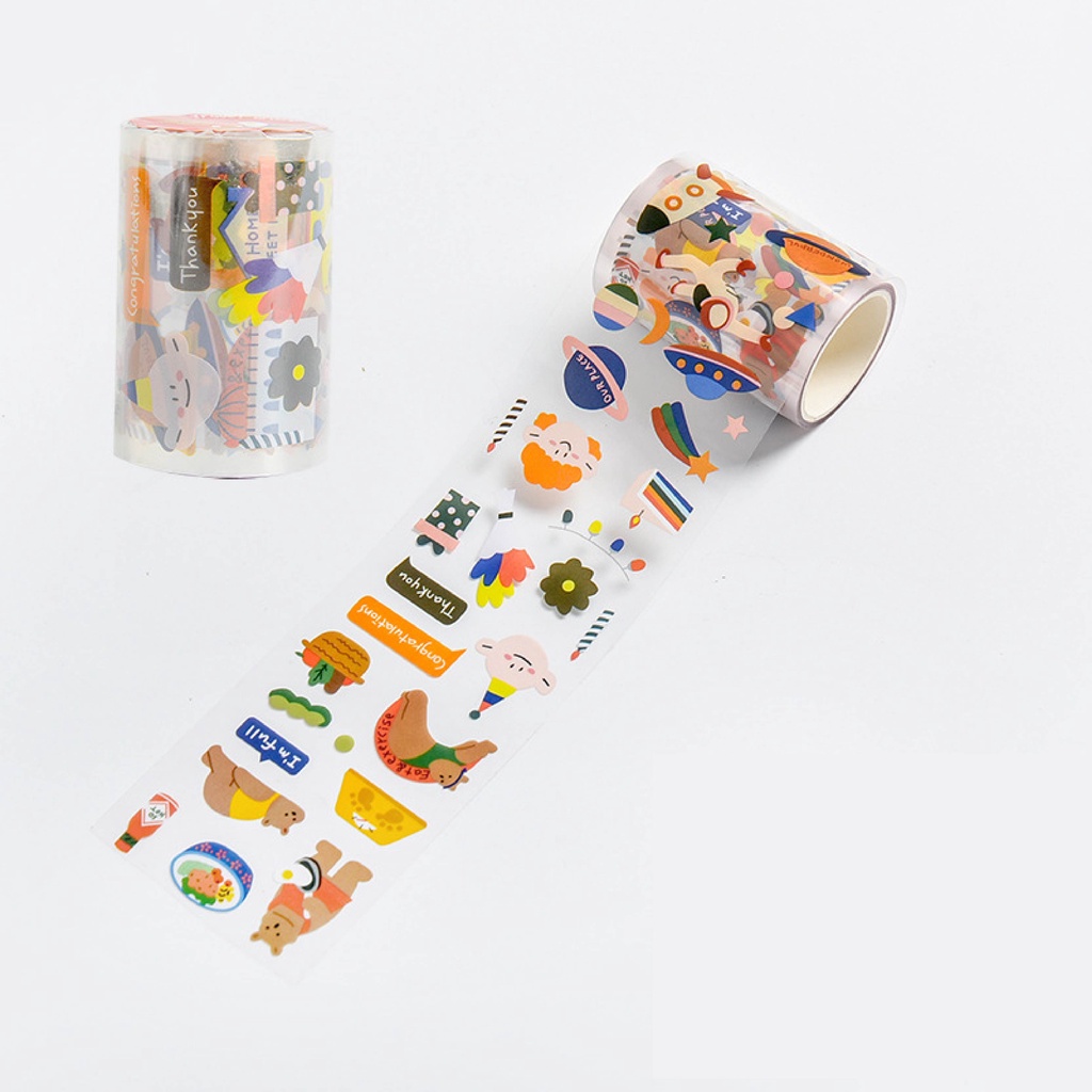 Cuộn tem sticker dài 3m nhiều chủ đề độc đáo