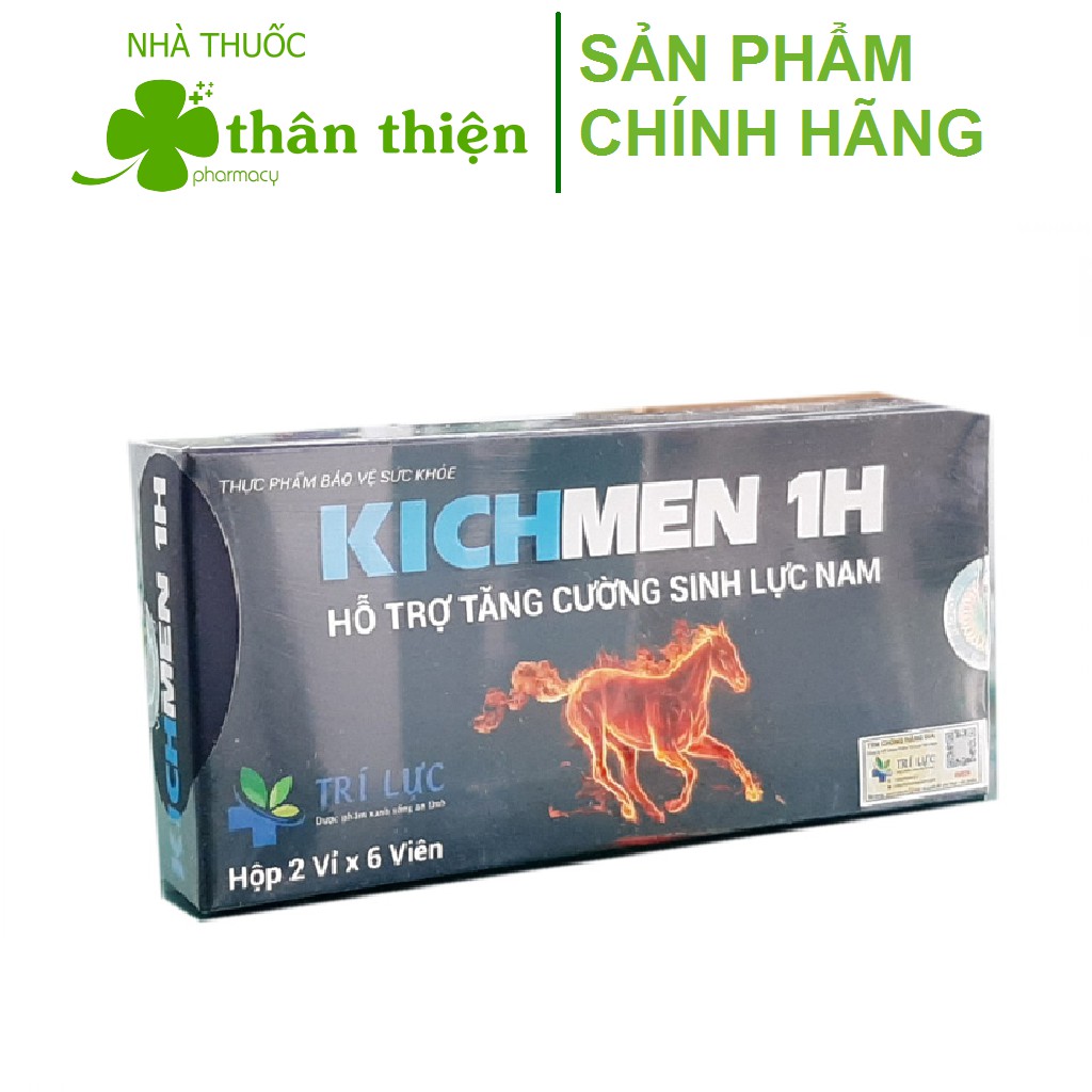 Kichmen 1H 6 viên- Hỗ trợ tăng cường sinh lý nam, làm chậm quá trình mãn dục nam, giảm xuất tinh sớm
