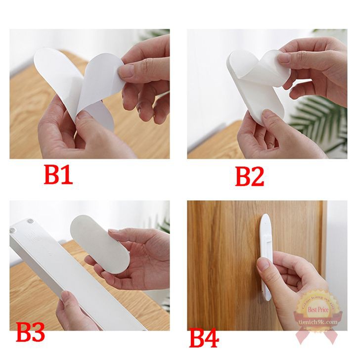 Set 2 Miếng dán tường AB trượt cài treo ổ điện điều khiển điều hòa modem wifi