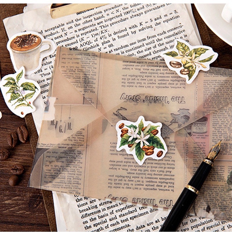 SET 50 STICKER CAFE CỔ ĐIỂN SIÊU CHẤT DÁN TRANG TRÍ ĐT LAPTOP VALI TƯỜNG TỦ KỆ MŨ BẢO HIỂM XE MÁY NOTEBOOK