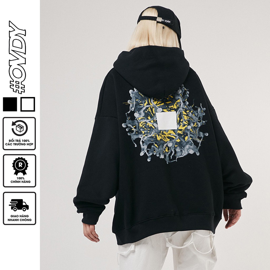 Áo Hoodie Nữ Form Rộng OVDY Chuẩn Cotton 100% 360gsm Mẫu UN LOOSE