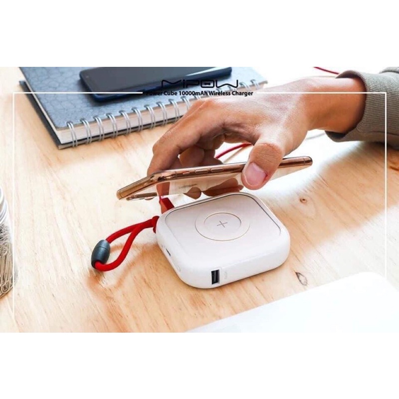 Sạc dự phòng, sạc không dây MiPow Cube New 10.000mAh