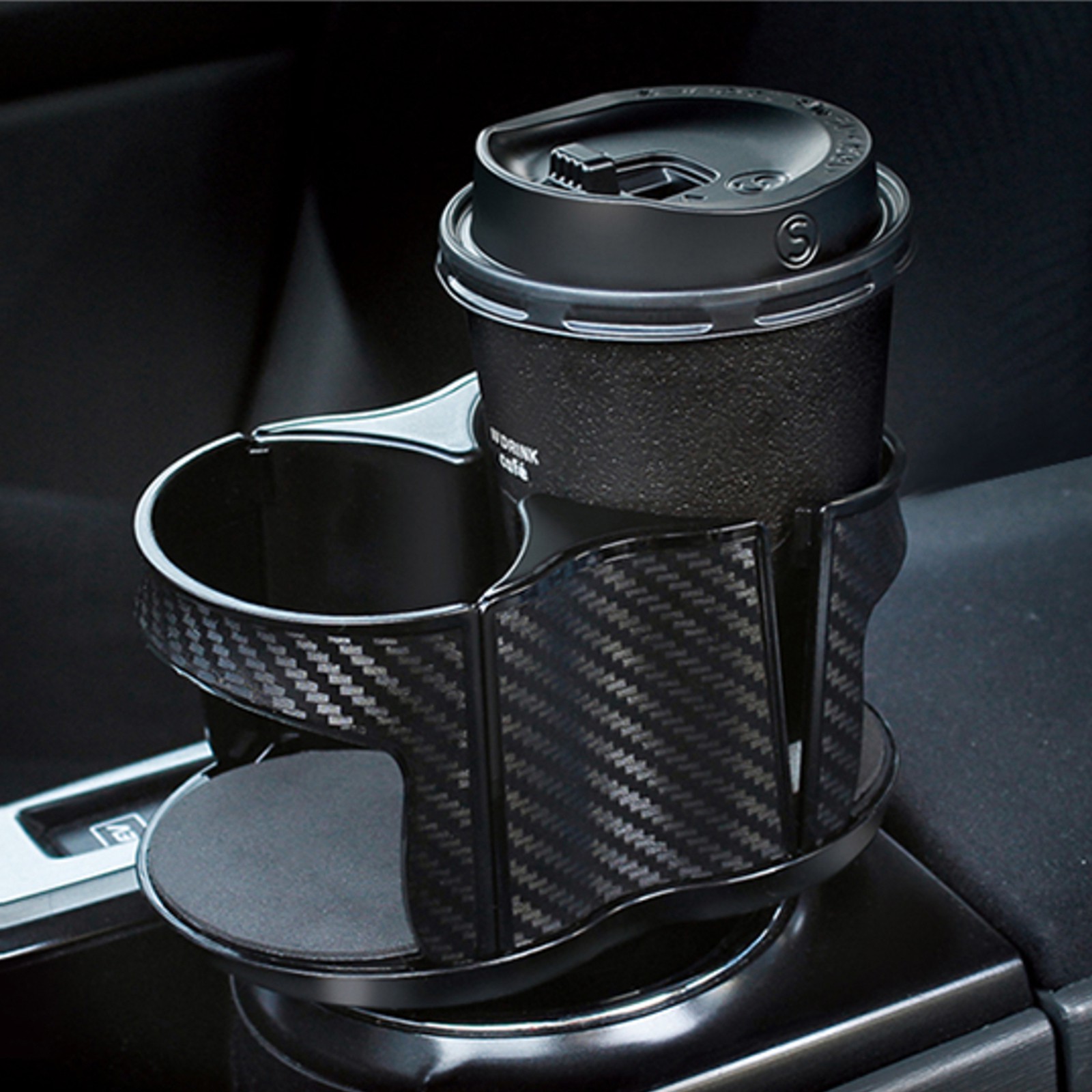 IN STOCK Car Center Console Dual Cup Holder Expander for Drinks 2 In 1 Multifunctional 2 Cup Mount Extender