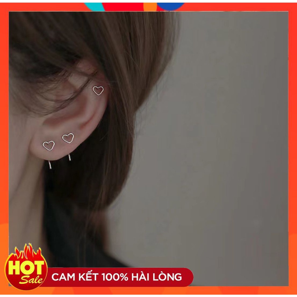 [HOT] BÔNG TAI KHUYÊN TAI MÓC VÀNH TAI KIM LOẠI HÌNH TIM NHỎ XINH THỜI TRANG CÁ TÍNH 221BT024