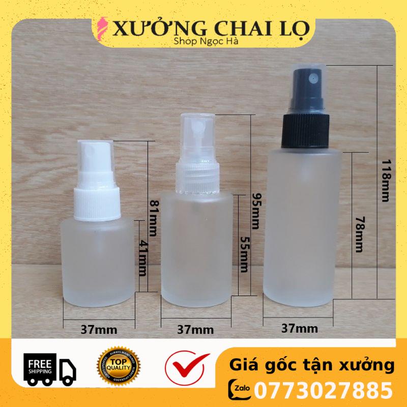 Chai Chiết Mĩ Phẩm ❤ GIÁ RẺ NHẤT ❤ Chai Thủy tinh mờ Vai ngang Xịt phun sương 20ml,30ml,50ml chiết mỹ phẩm