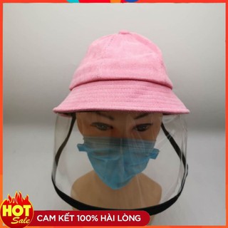 Mũ nón bucket chống bụi chống dịch kèm kính bảo hộ free size từ