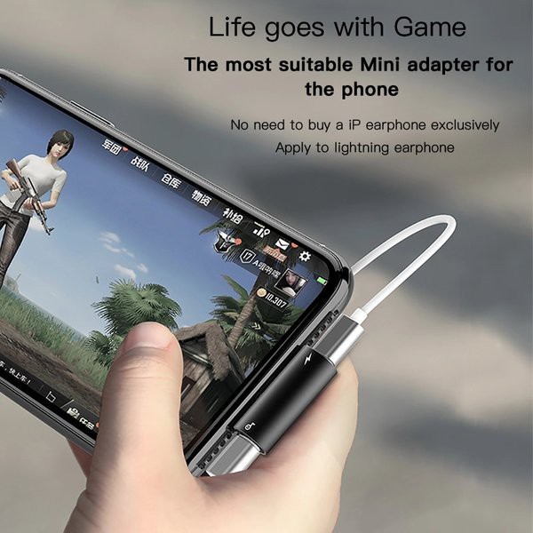 Đầu OTG Chia 1 Ra 2 Lighning Cho Iphone/Ipad Baseus L46 Chính Hãng - Sạc Lighning + Audio 3.5
