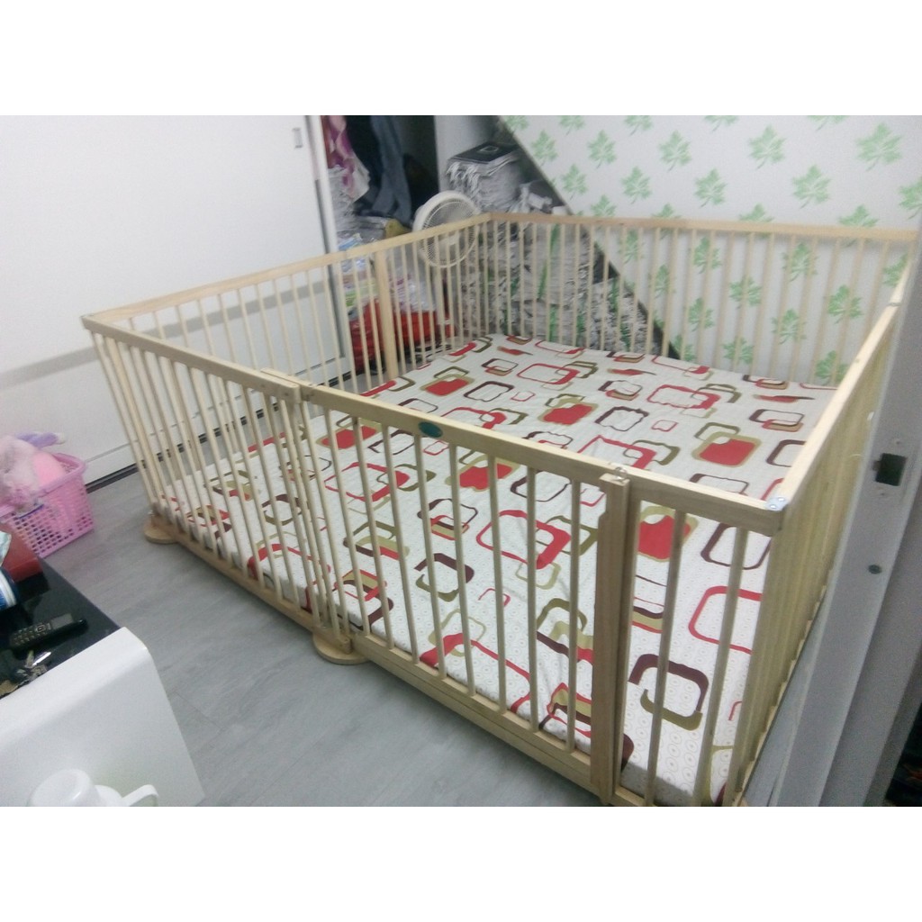 Cũi 3D tạo khu vực chơi cho bé (8 cánh)