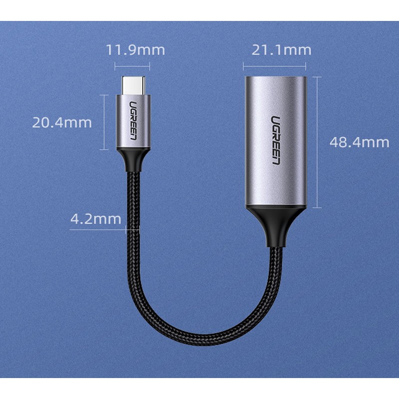 [Mã ELHACE giảm 4% đơn 300K] Cáp chuyển USB-C sang HDMI 2.0 Ugreen 70444 (4K@60Hz)