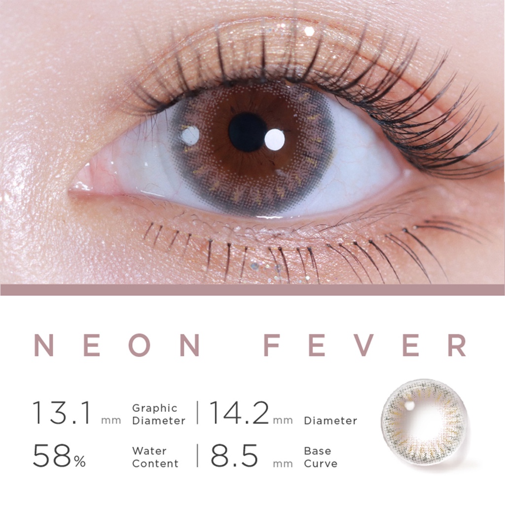 Hộp 10 kính áp tròng Moody dòng Cosmo Disco màu Neon Fever 14.2mm sử dụng hàng ngày