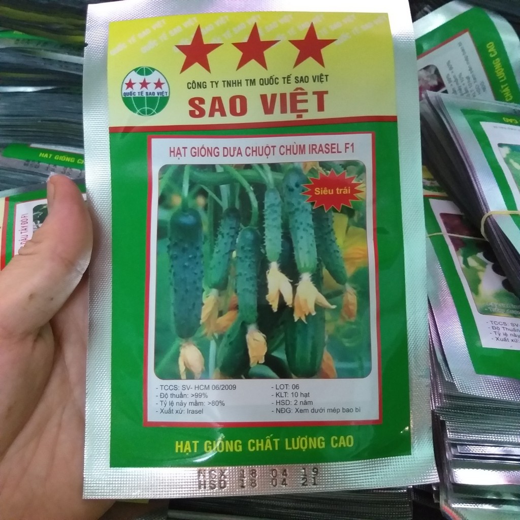 Hạt giống Dưa chuột chùm IRASEL F1 siêu trái (10 hạt)