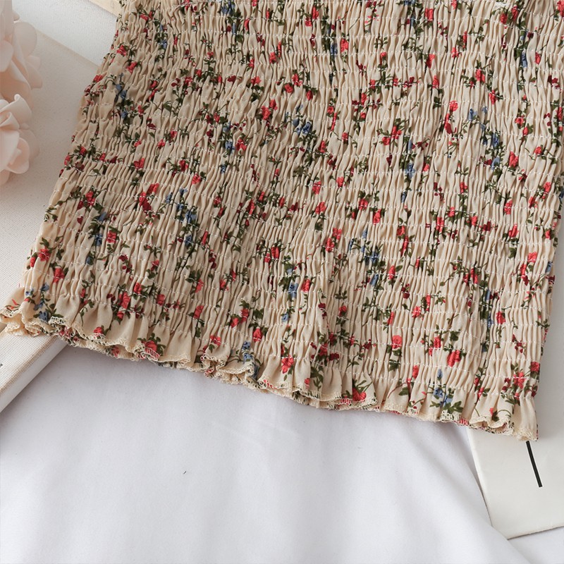 Áo 2 dây MaoMao dáng ôm body họa tiết hoa nhí trẻ trung, Áo hai dây bản to dáng croptop ulzzang Hàn Quốc - C29 | BigBuy360 - bigbuy360.vn