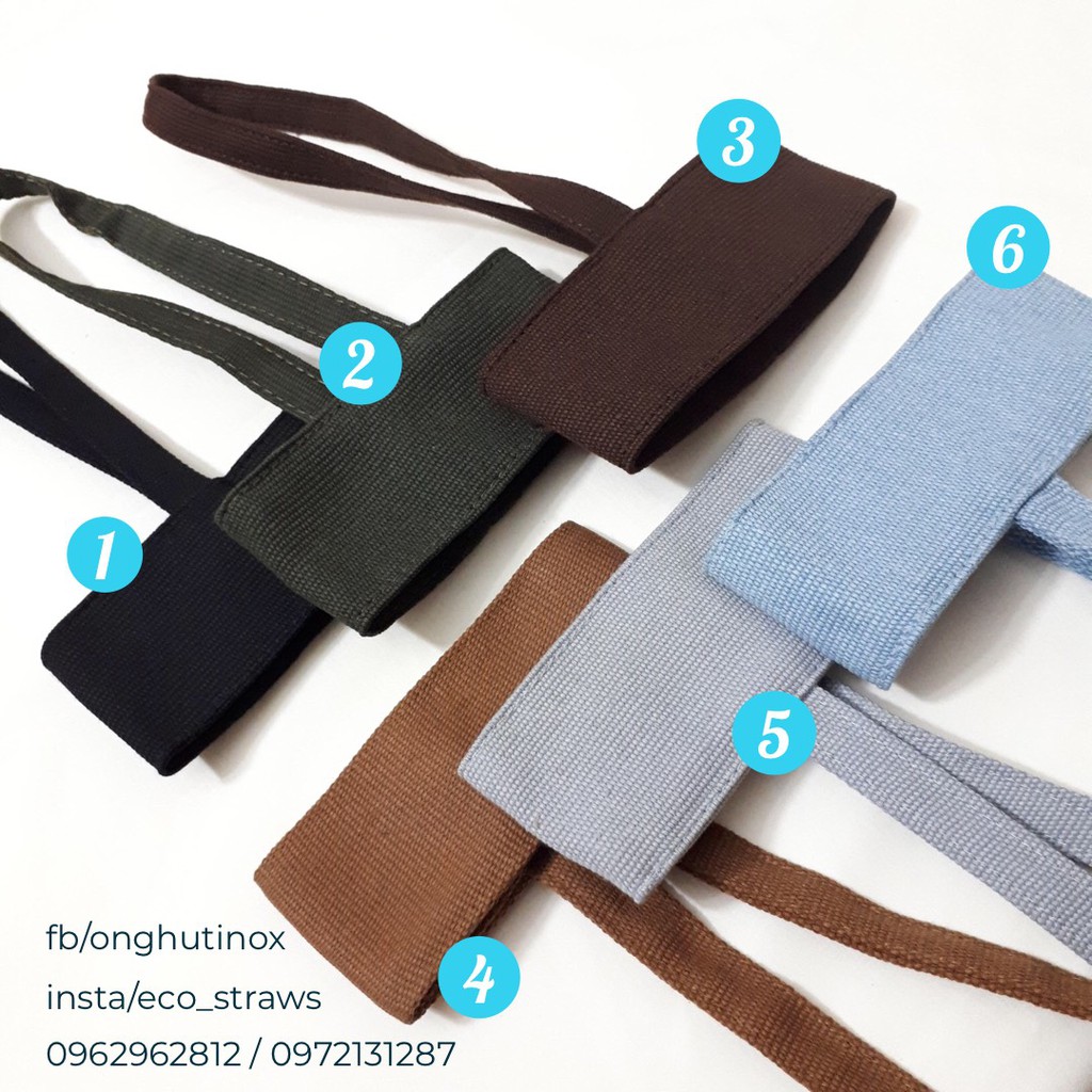 (Ảnh Thật) Quai vải nhiều họa tiết đựng ly nước thay thế túi nylon dùng 1 lần