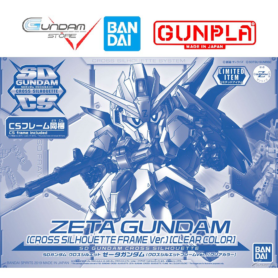 Mô Hình Gundam SD Zeta Clear Color Bandai SDCS Cross Silhouette Đồ Chơi Lắp Ráp Anime Nhật