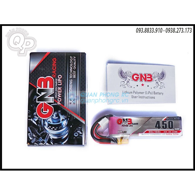 Pin GNB 2S - 450mAh - 80C