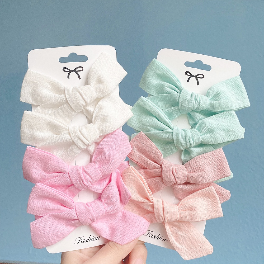Set 4 kẹp tóc nơ KIDSBOWS màu sắc tươi sáng thời trang xinh xắn cho bé gái