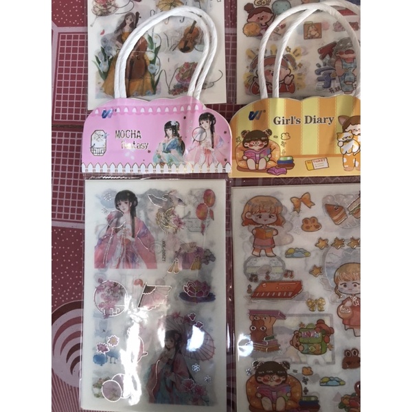 Túi 4 tấm sticker cute