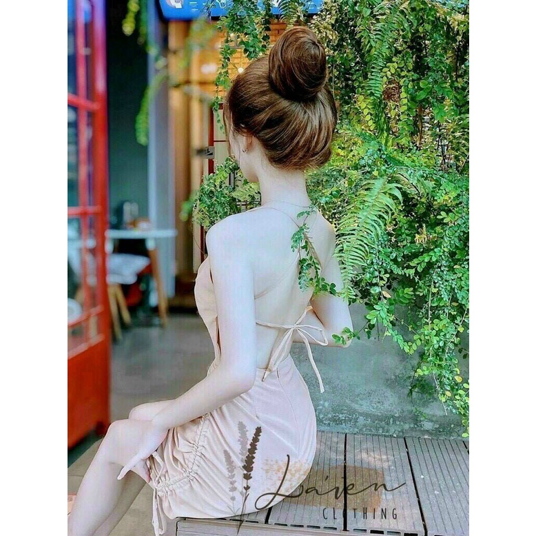 Đầm rút dây cá tính xinh xinh  fashionzero - 60058