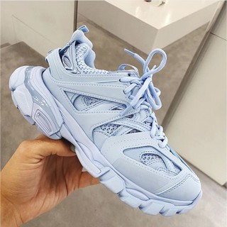 (ẢNH CHỤP TẠI SHOP) Giày thể thyao track màu xanh kem