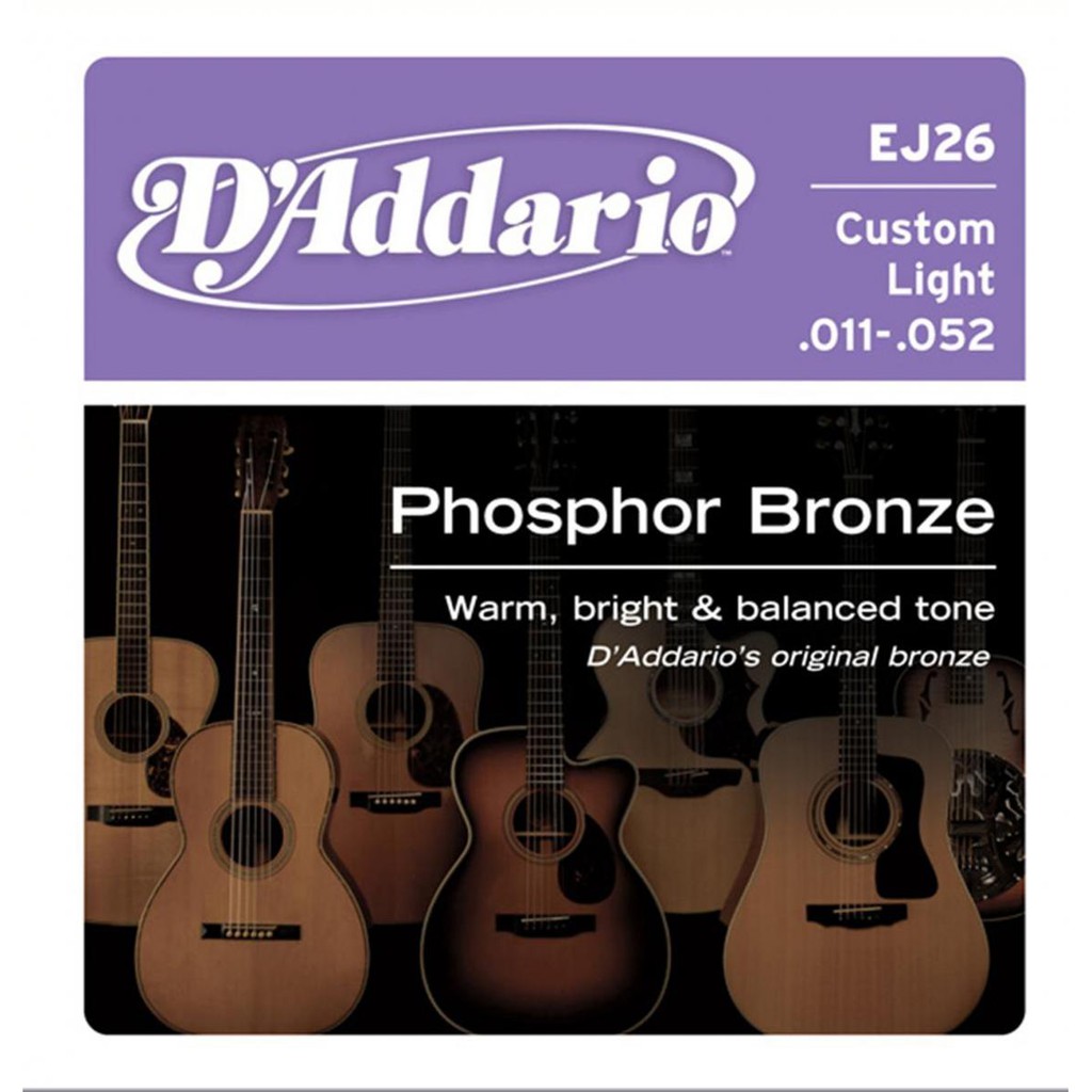 D'ADDARIO DÂY ĐÀN GUITAR ACOUSTIC 11-52 Pack 2 - EZ910-EJ26 - Việt Thương Music