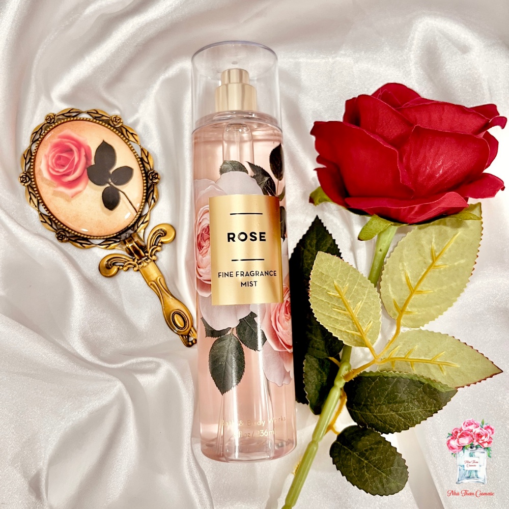 Xịt Thơm Toàn Thân Bath Body Works Rose Fine Fragrance Mist Hương Thơm Hoa Quả Thơm Nhẹ Tươi Mát 236ml