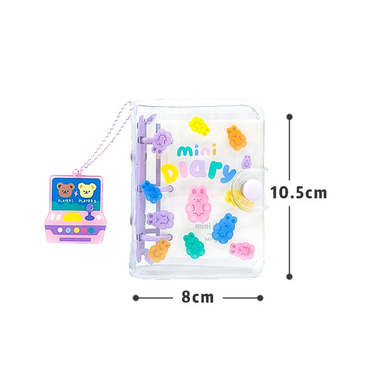 Sổ Nhật Ký Mini Trong Suốt Có Nút Bấm Xinh Xắn Đáng Yêu