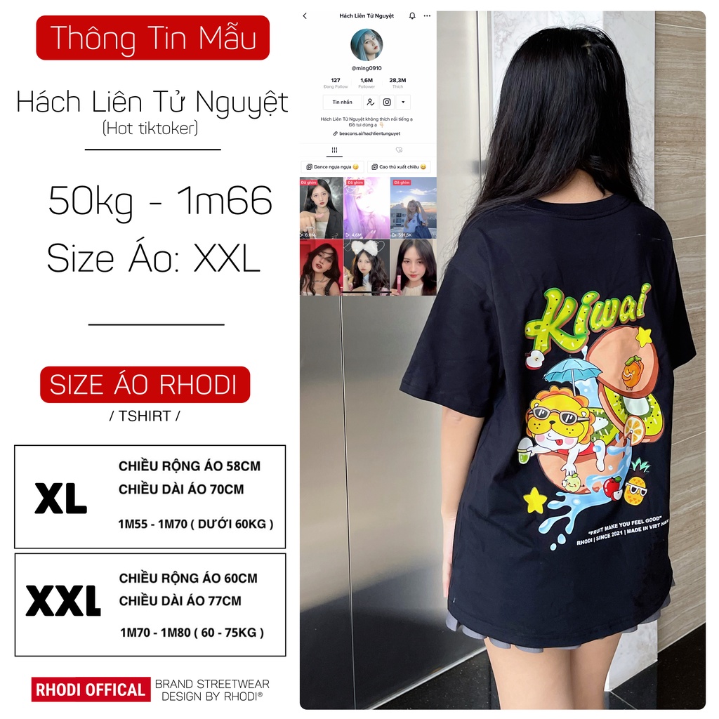 Áo thun local brand RHODI phông cổ tròn tay lỡ unisex nam nữ thế hệ genz kiwai 01