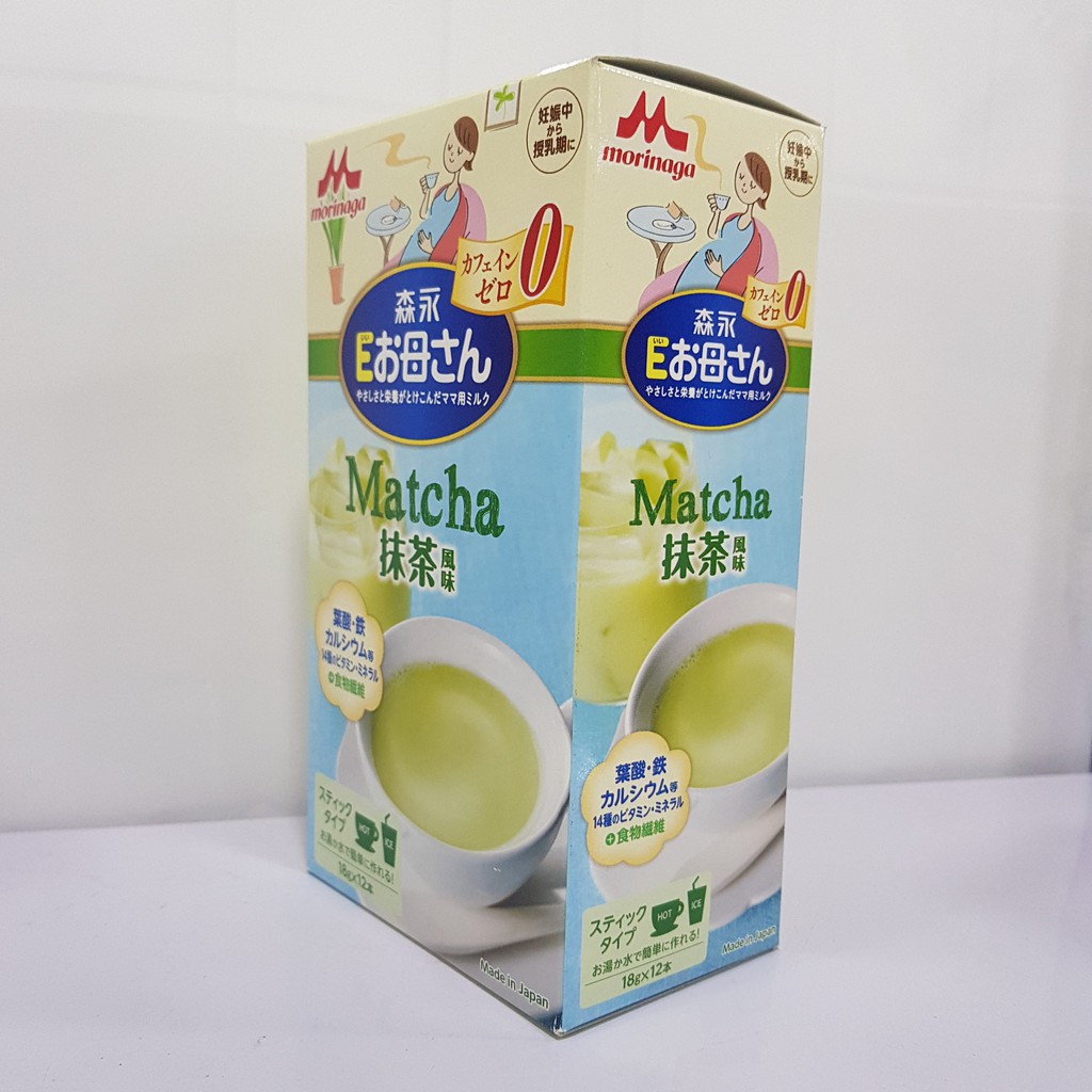 Sữa Bầu Morinaga Vị Matcha ( 18g*12 gói ) Nhật Bản