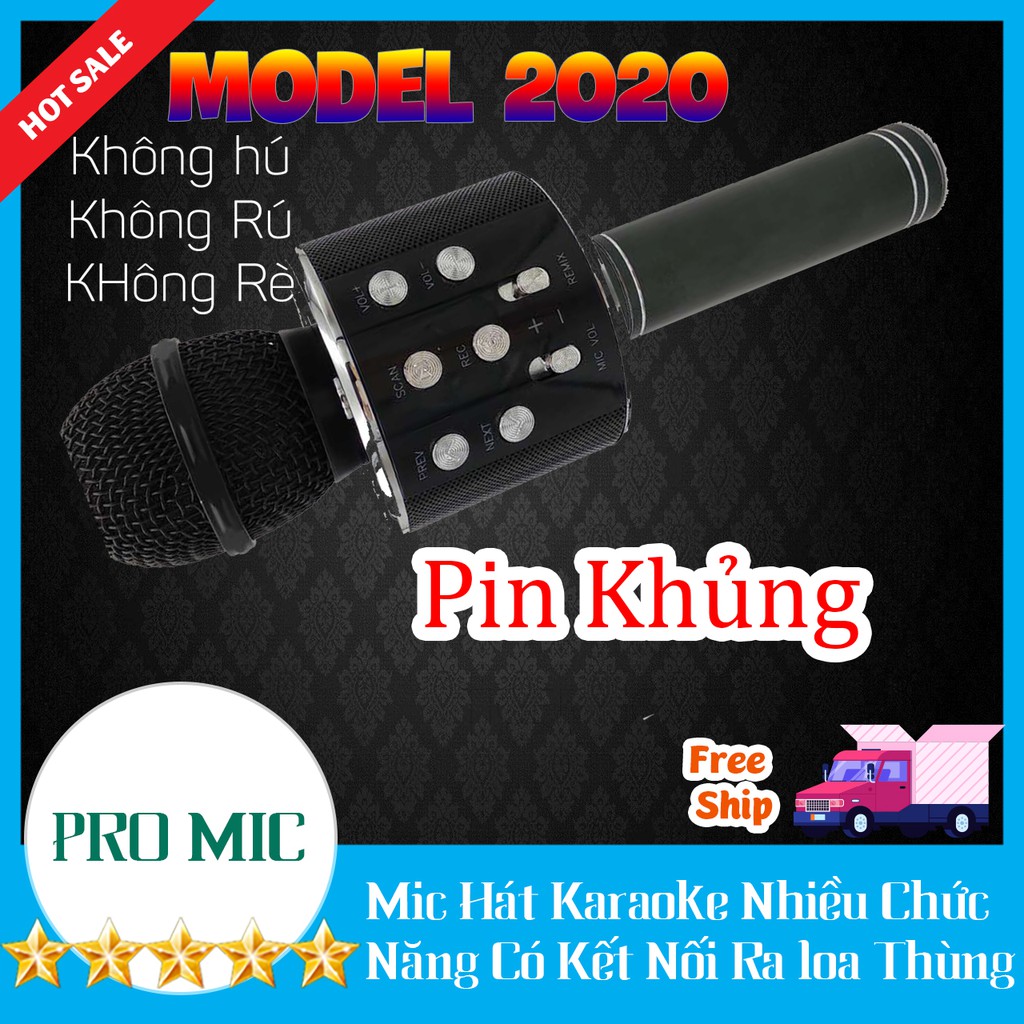 Mic Karaoke Ds 868 - 858 - 878  Kết Đa Chức năng Kết nối TV, MTB,ĐT,kiêm loa bluetooth- kết nối Ra Loa thùng 2022