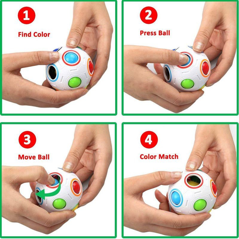 RUBIK HÌNH TRÒN CẦU VỒNG MAGIC RAINBOW BALL ĐỘC LẠ - TRÁI MÀU