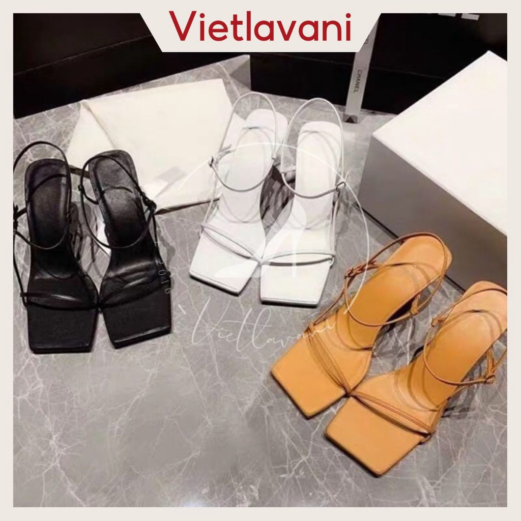 Giày sandal cao gót quai mảnh đế nhọn 7 phân S22 VIETLAVANI