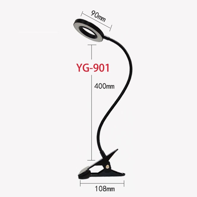 Đèn kẹp bàn Yoohome 3 màu ánh sáng , điều chỉnh độ sáng , Đèn học đọc sách làm việc đèn nối mi, làm nail