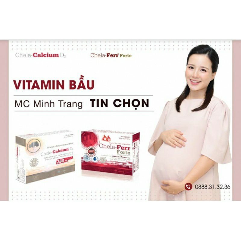 (Tặng quà) Chela Ferr Forte Bổ sung Sắt, Acid Folic cho mẹ Bầu trước và sau sinh (Hộp 30 viên)