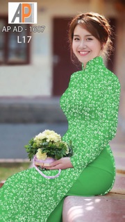 Vải áo dài hoa nhí