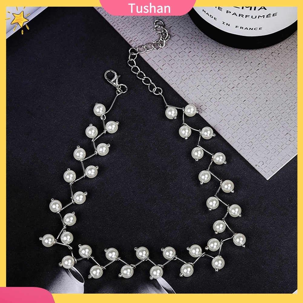 Vòng Cổ Choker Đính Ngọc Trai Nhân Tạo Thời Trang
