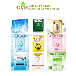 Mặt Nạ Dưỡng Da VICMASKSE50 Combo 50 Mặt Nạ Giấy Nội Địa Trung 2 Lớp Cao Cấp Mask Dưỡng Trắng Da Cấp Ẩm Ngừa Mụn Thâm