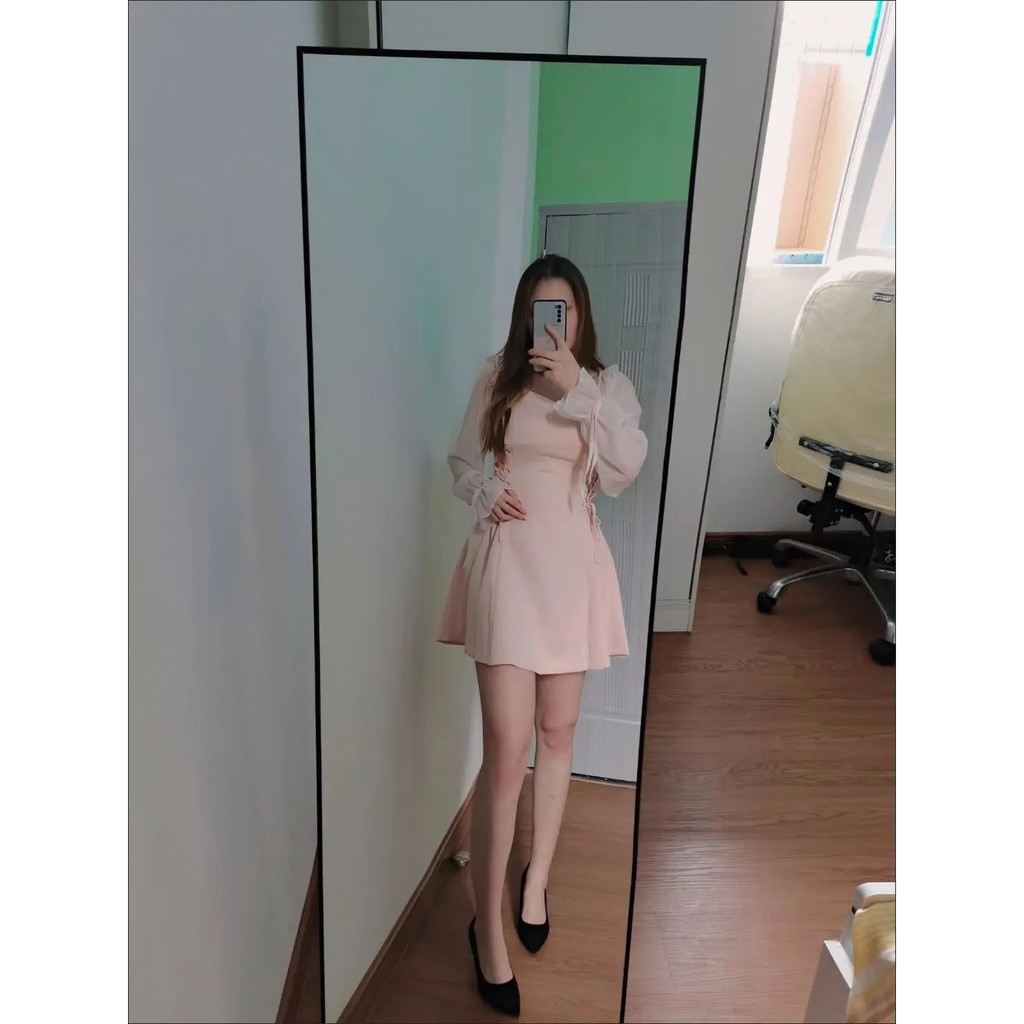 SẴN  Váy tiểu thư bánh bèo dây đan siết eo ôm dáng ulzzang