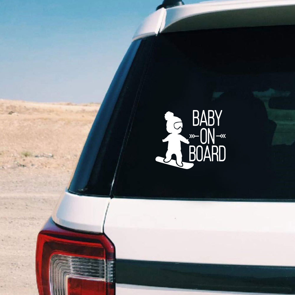 Miếng Dán Phản Quang In Chữ BABY ON BOARD D1-d13 Dùng Trang Trí Xe Hơi