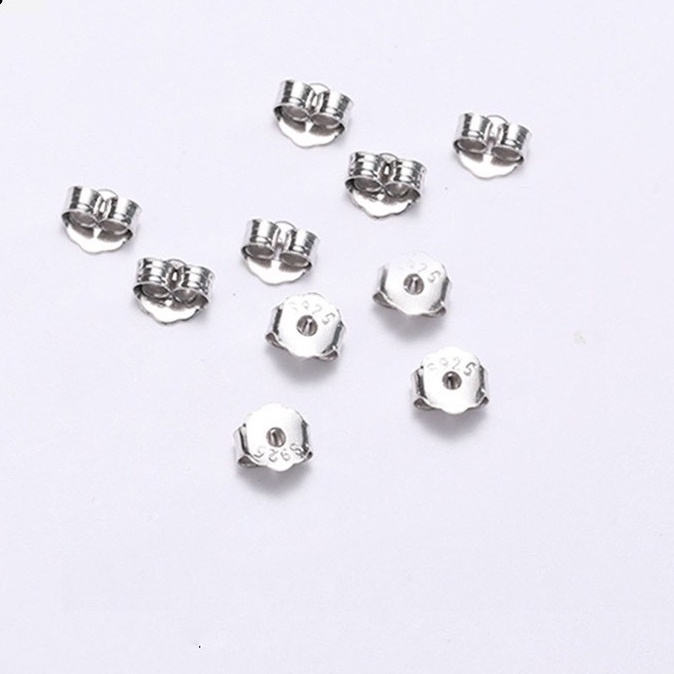 Nút Hoa Tai Unisex Thời Trang Cho Nam Nữ Merin Accessories Màu Bạc Chất Liệu Inox Không Gỉ