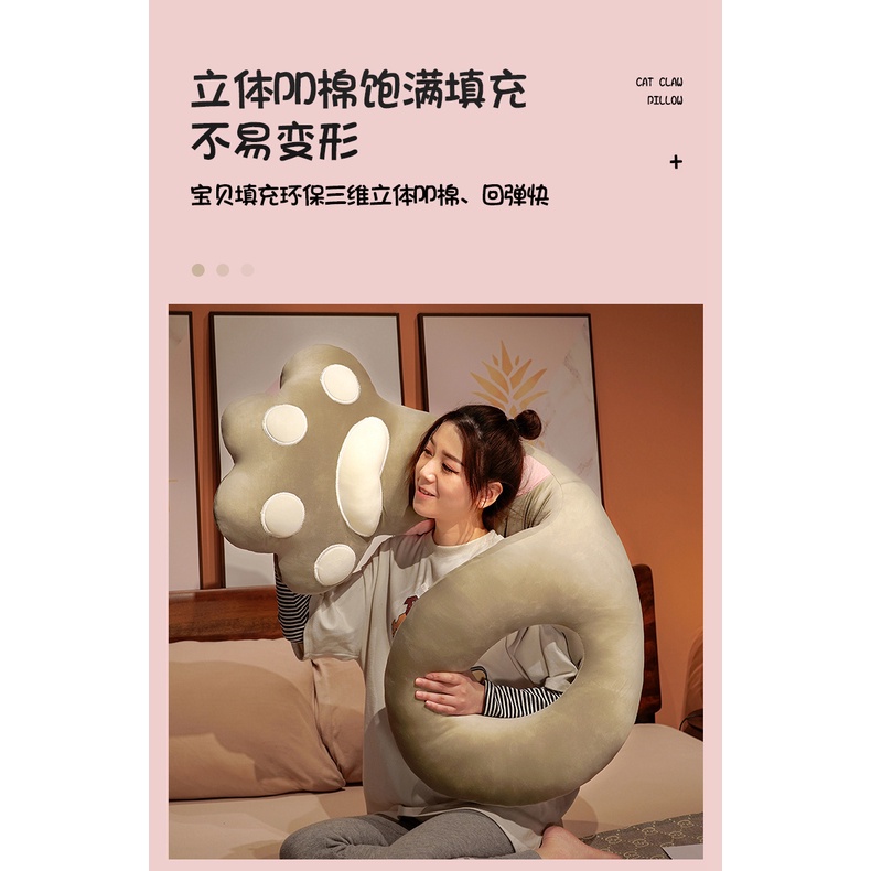Gối Ôm Dài Hình Chân Mèo Xinh Xắn Dành Cho Mẹ Bầu L1H4
