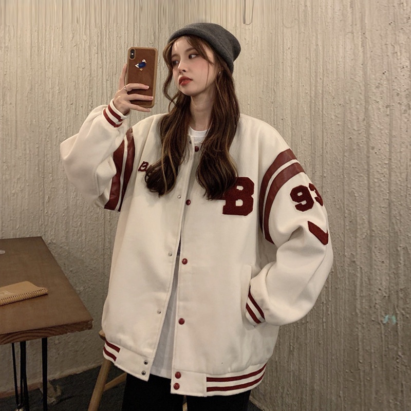 Áo khoác bóng chày Hàn Quốc dễ phối đồ
 | BigBuy360 - bigbuy360.vn