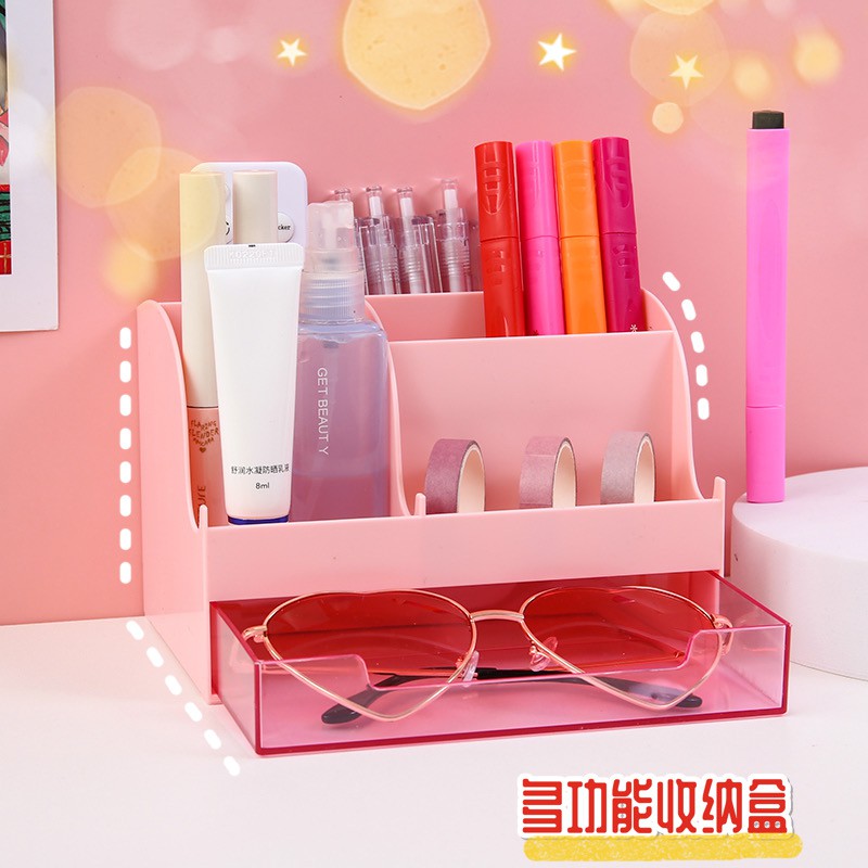 Hộp nhựa đựng đồ trang điểm để bàn tiện dụng