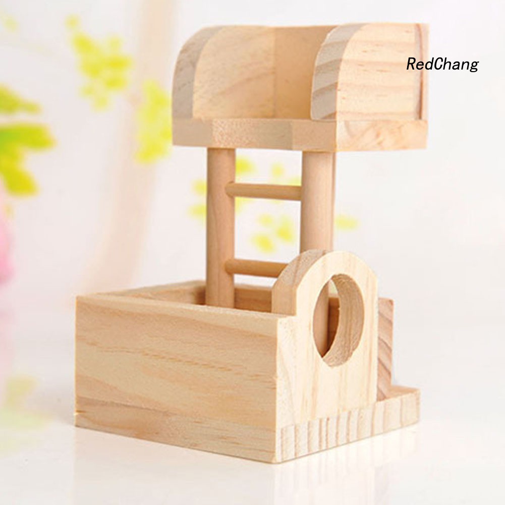 Đồ Chơi Nhà Mini Có Thang Gỗ Cho Chuột Hamster