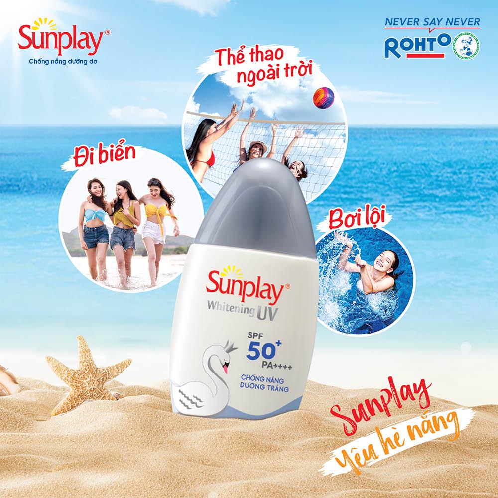 Sữa chống nắng dưỡng da trắng đẹp Sunplay Whitening UV SPF 50, PA++++ 30g