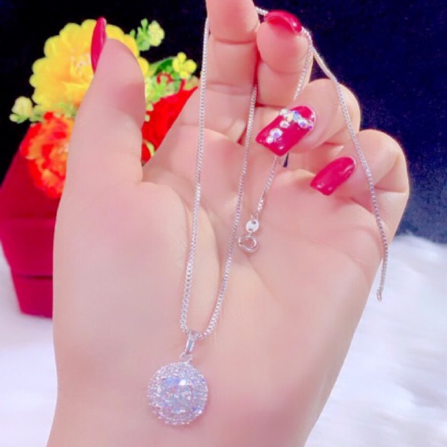 Dây chuyền nữ màu bạch kim cao cấp