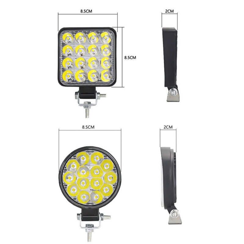 Đèn chiếu sáng làm việc LED 12V 24V 48W 6500K tự động 4x4 cho xe ô tô
