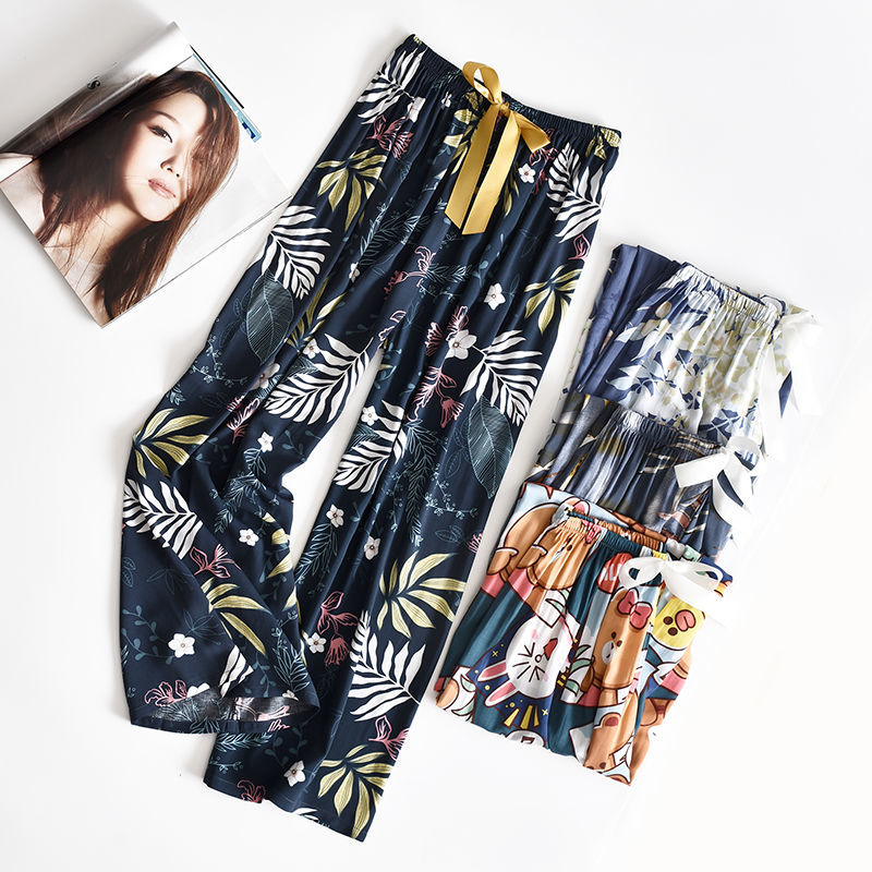Quần ngủ Pijama ống rộng phong cách thời trang dành cho nữ