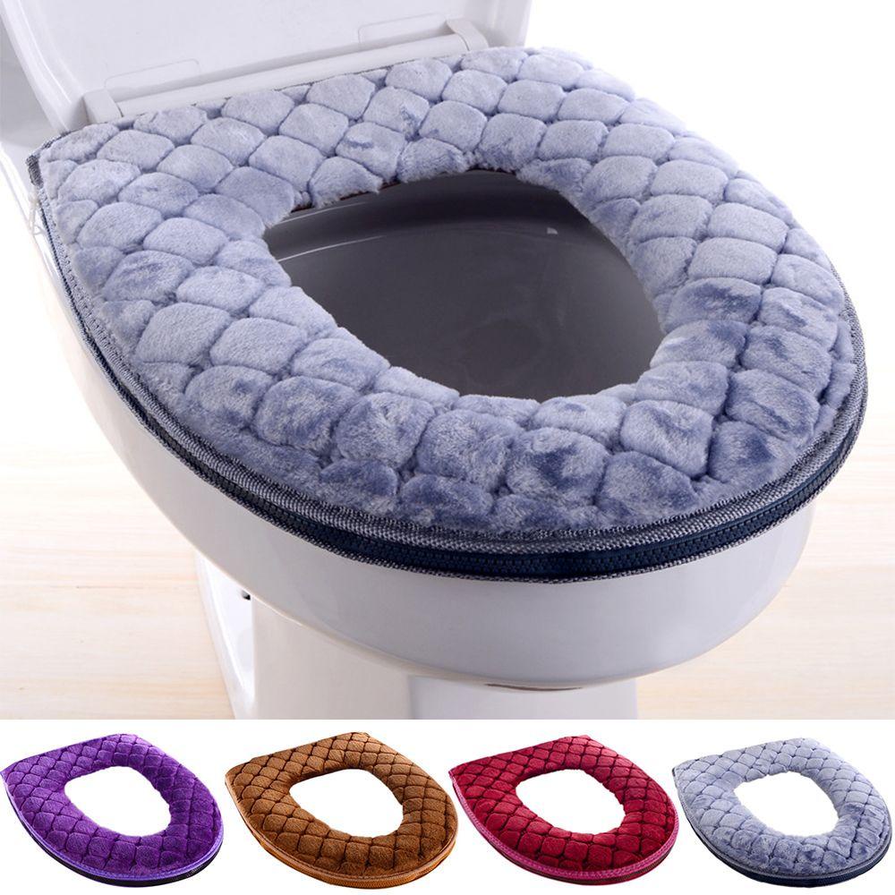 LEISURE Vỏ Bọc Bệ Ngồi Toilet Bằng Nhung San Hô Mềm Mại Giữ Ấm Tiêu Chuẩn